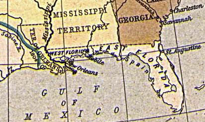 East and west florida 1811