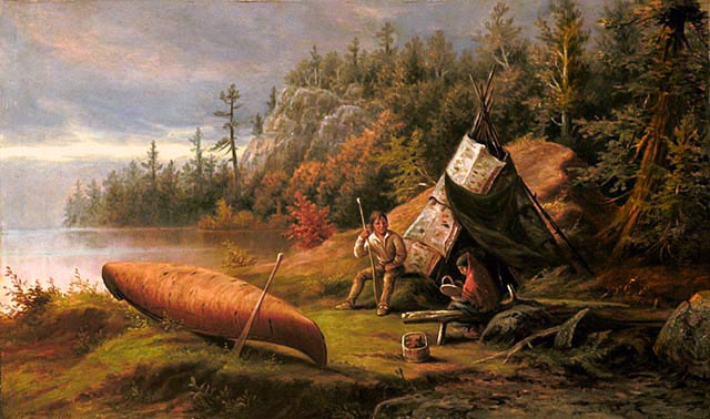Frederick a verner ojibwa camp northern shore of lake huron 1873