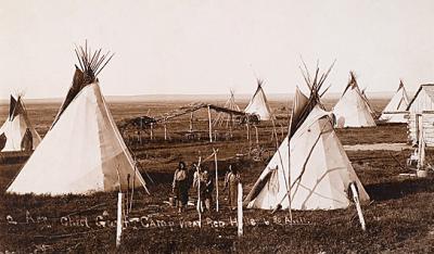 An arapaho camp early 1890s