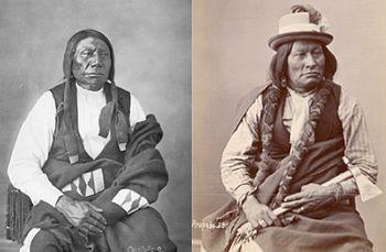 Chief blue horse left and chief big mouth twin brothers wagluhe band of the oglala lakotas