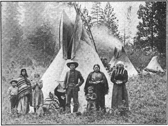 Coeur d alene people and tipis desmet reservation c 1907