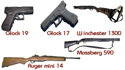 Differentes armes