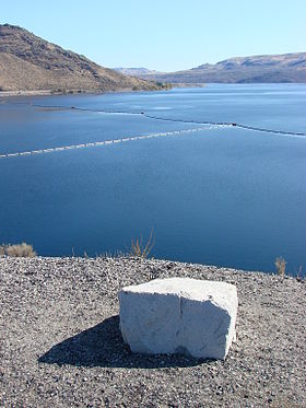 Lake roosevelt behind grand coulee dam eastern washington state usa