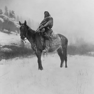 The scout in winter crow 1908 edward s curtis restored ii